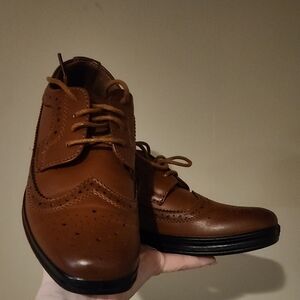 Classic Brown Leather Brogues For Boys Size 1
